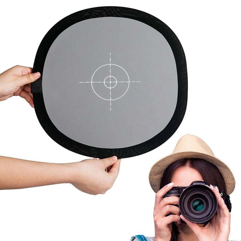 Sedremm Gray/White Balance Card,24x24Inch (60x60cm) Portable Focus Board Two Sides Double Face 18% Grey/White Balance Reference Card with Carry Pouch for Canon Nikon Sony - Image 1